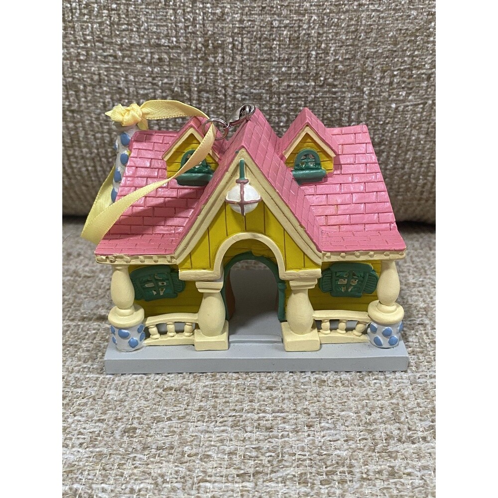Disney Parks Mickey Mouse Toon Town Toontown House Resin Christmas Ornament